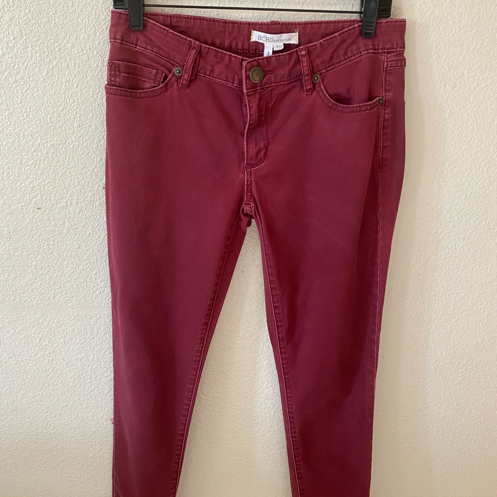BCBG size 27 Maroon Jeans…Good Condition